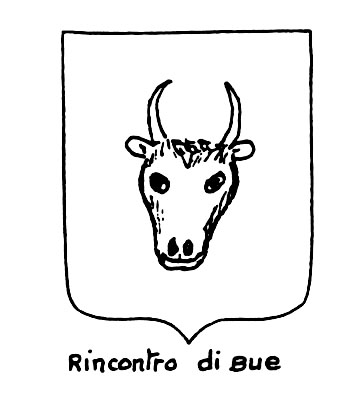 Image of the heraldic term: Rincontro di bue